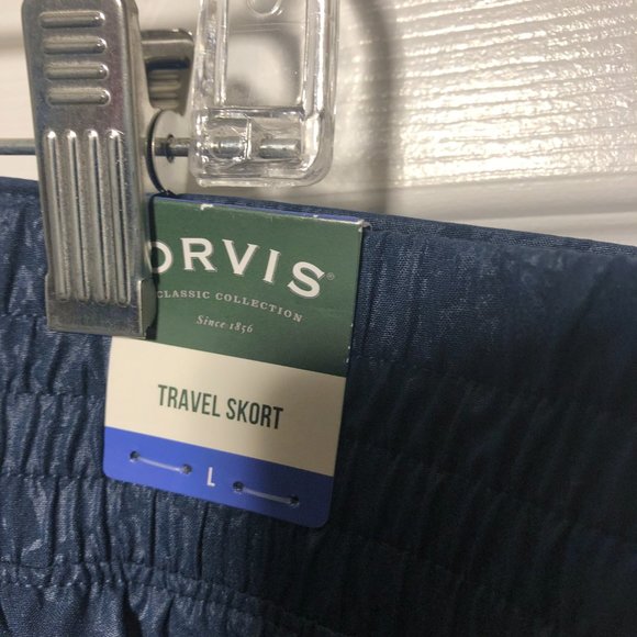 Orvis Travel comfy blue stretch Skort, NWT, L - Picture 10 of 14